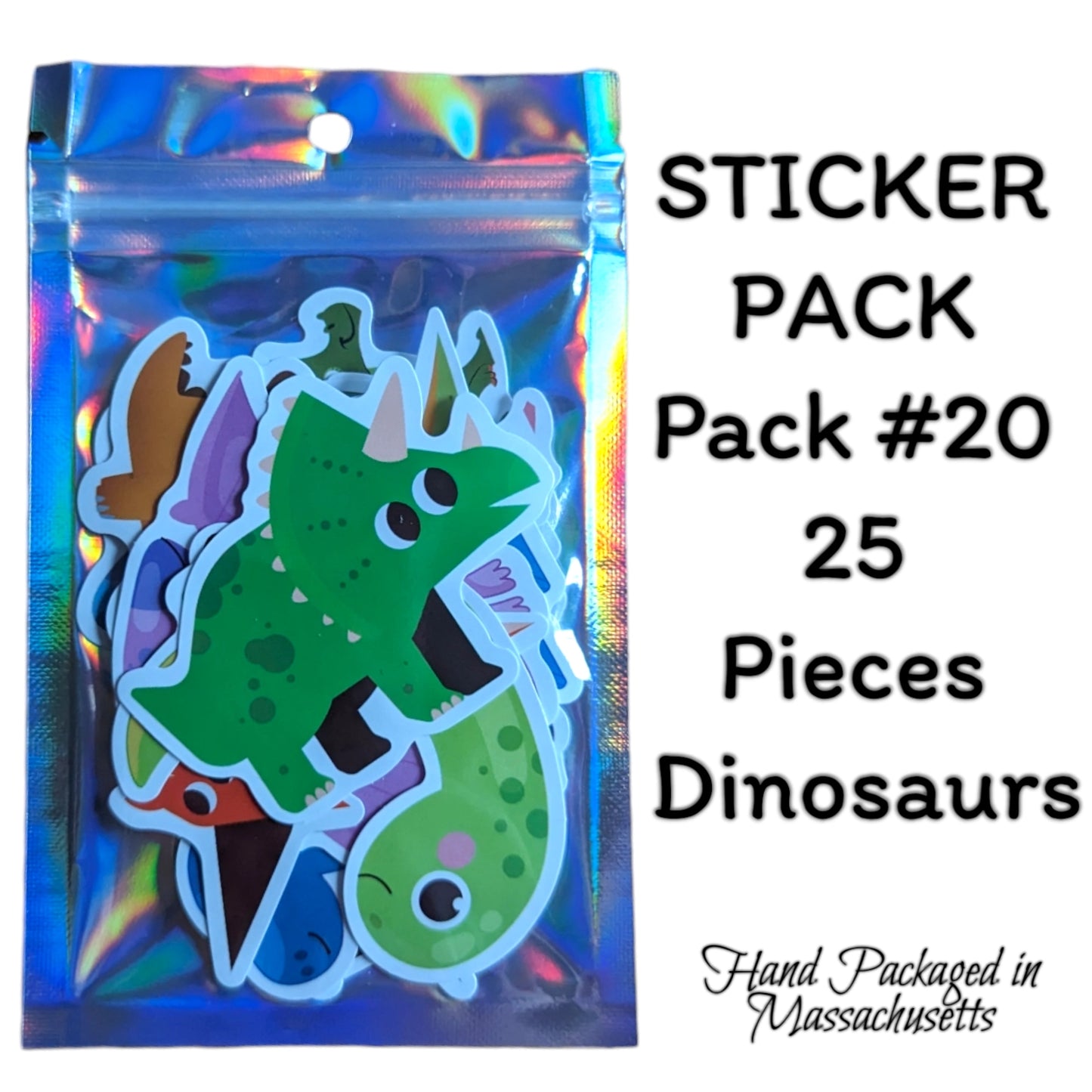 STICKER PACK - Pack #20 - 25 Pieces - Dinosaurs