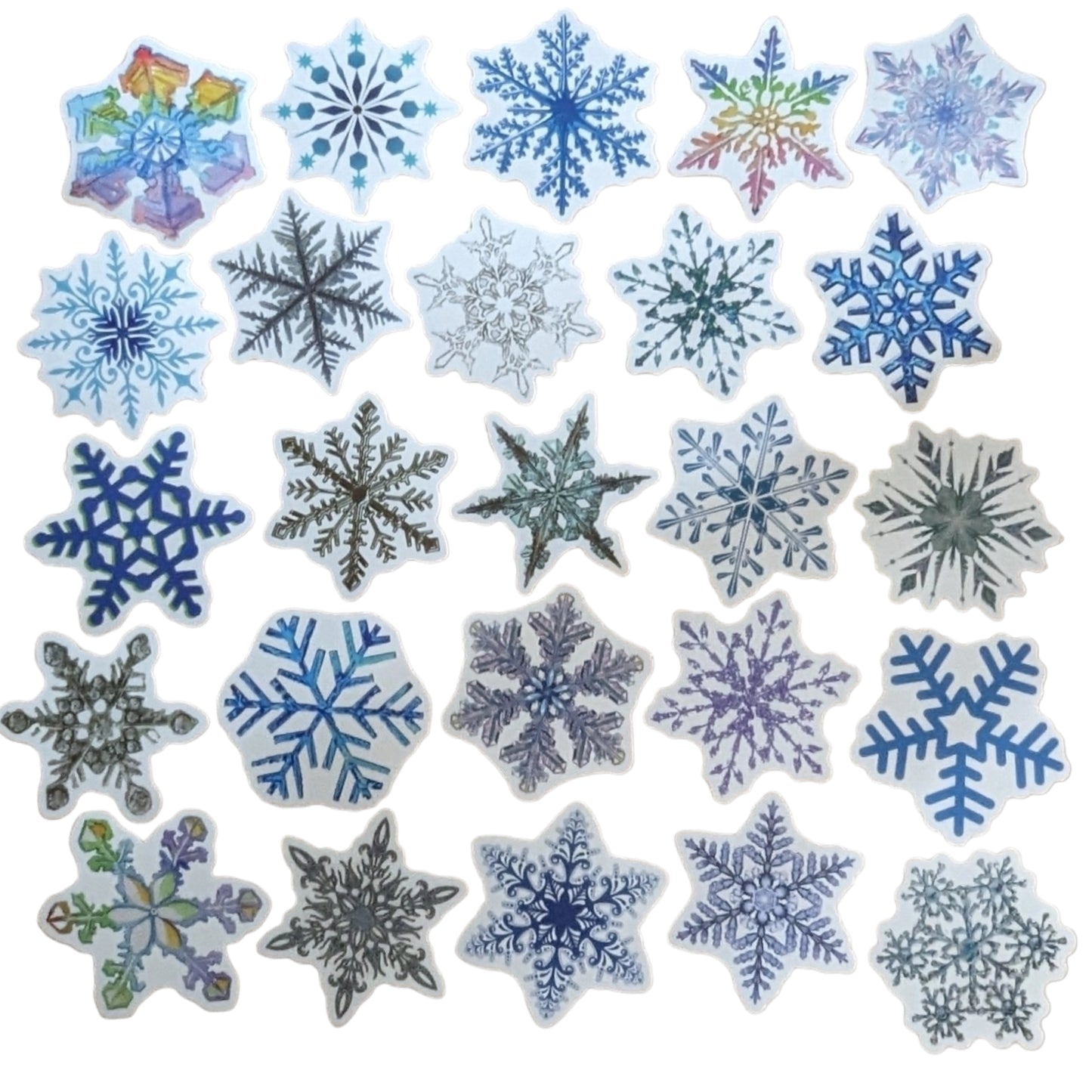 STICKER PACK - Pack #27 - 25 Pieces - Snowflakes