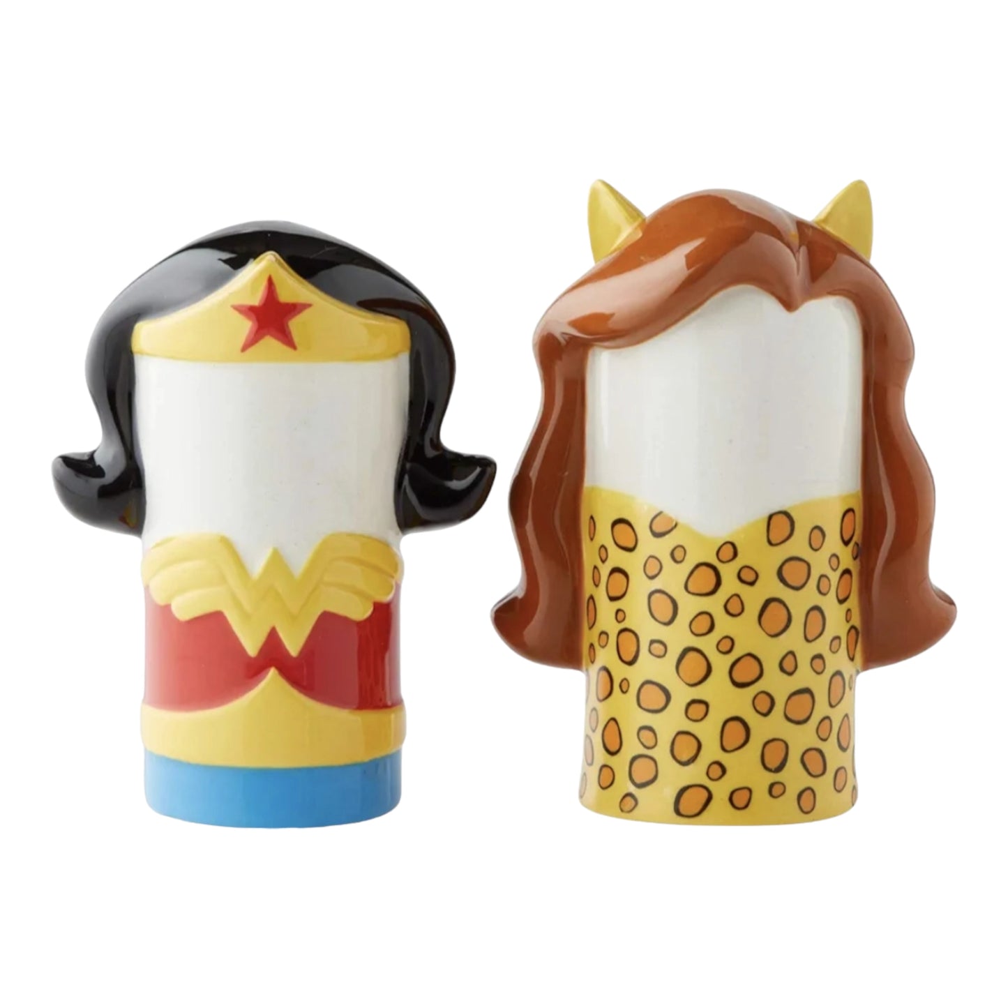 Wonder Woman vs Cheetah Salt & Pepper Shaker Set