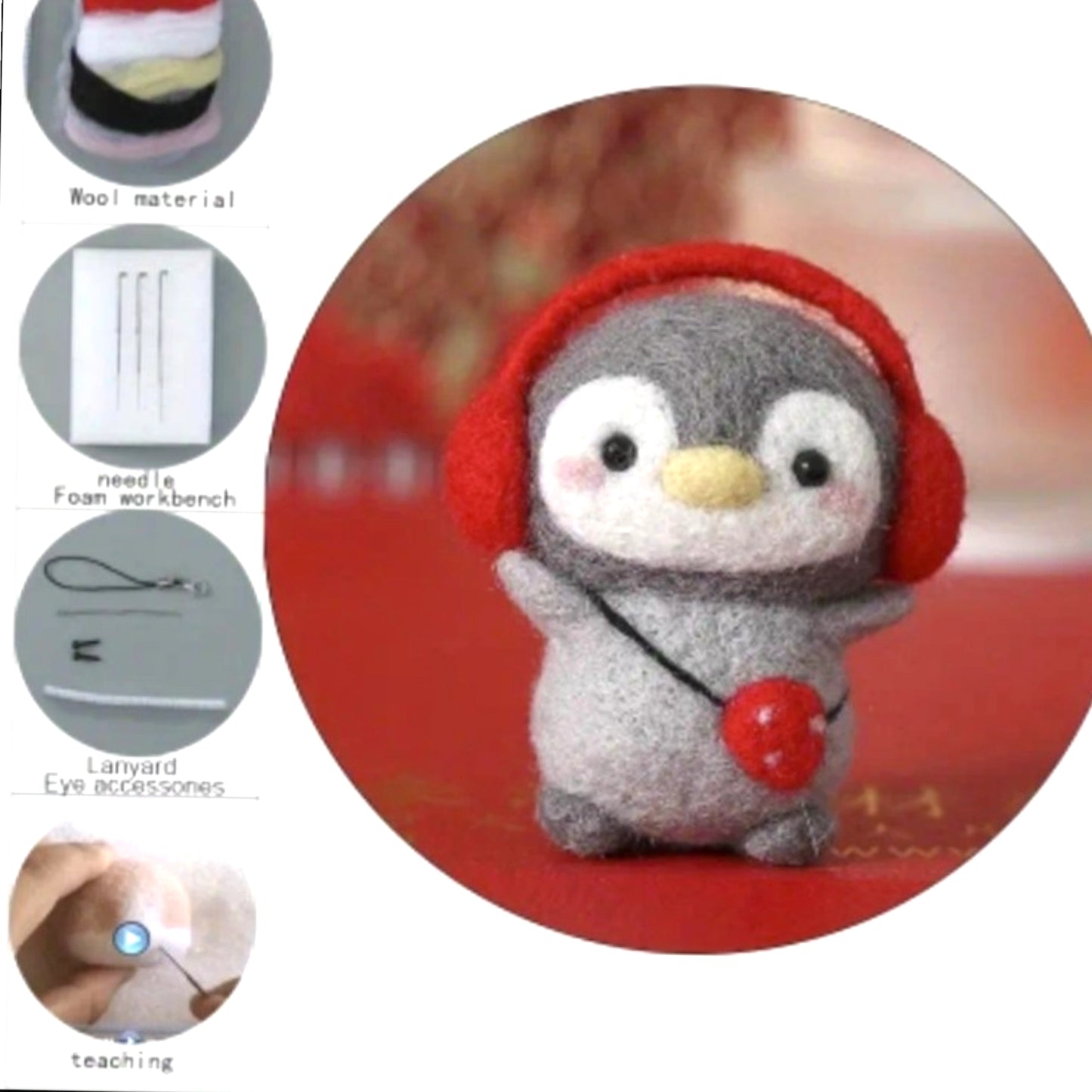 Wool Felt DIY Kit - Winter Penguin