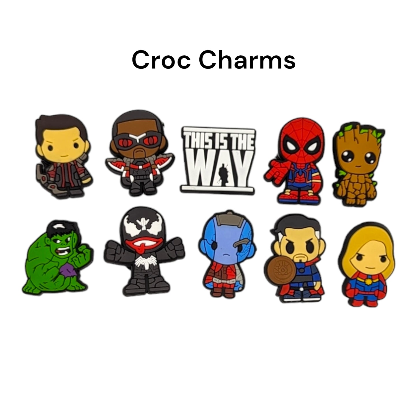 Croc Charms - Super Heros - Pack #4 - 10 Pieces
