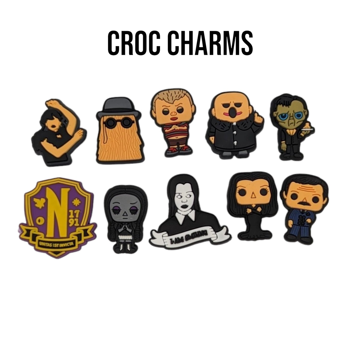Croc Charms - Addams - Pack 6 - 10 Pieces