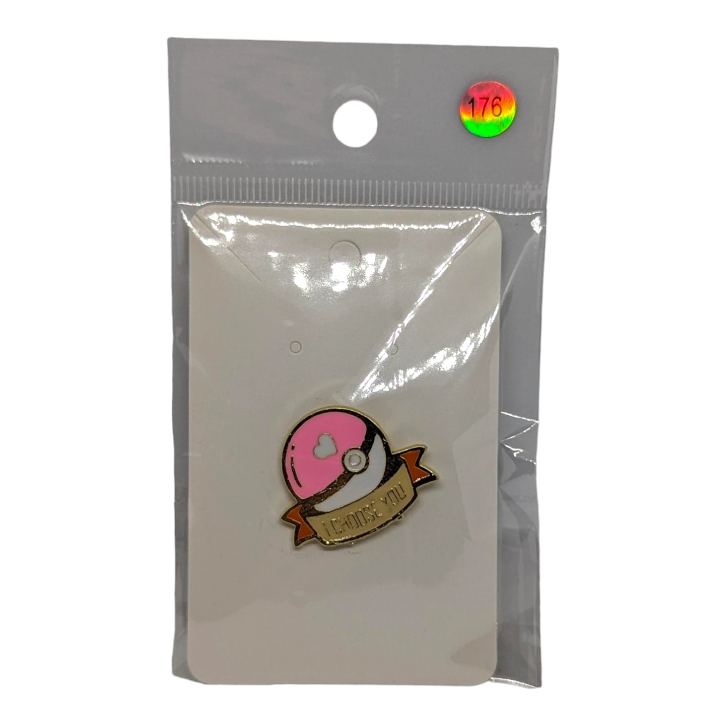 I choose you pink pokeball Enamel Pin #176